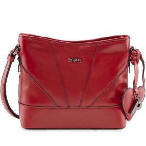 Сумочка каркасная из гладкой натуральной кожи (1L5 Tango red)